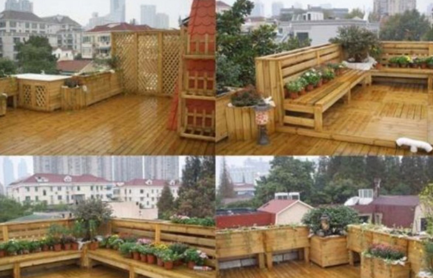 防腐木庭院